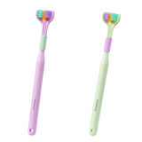 2x Brosses à dents à 3 têtes 360° - Poils souples