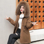 Parka à Capuche avec Col en Fourrure pour Femme