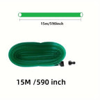 Tuyau d’Arrosage Perforé 15 m – Arroseur Plat Multi-Jets pour Pelouse, Jardin et Potager