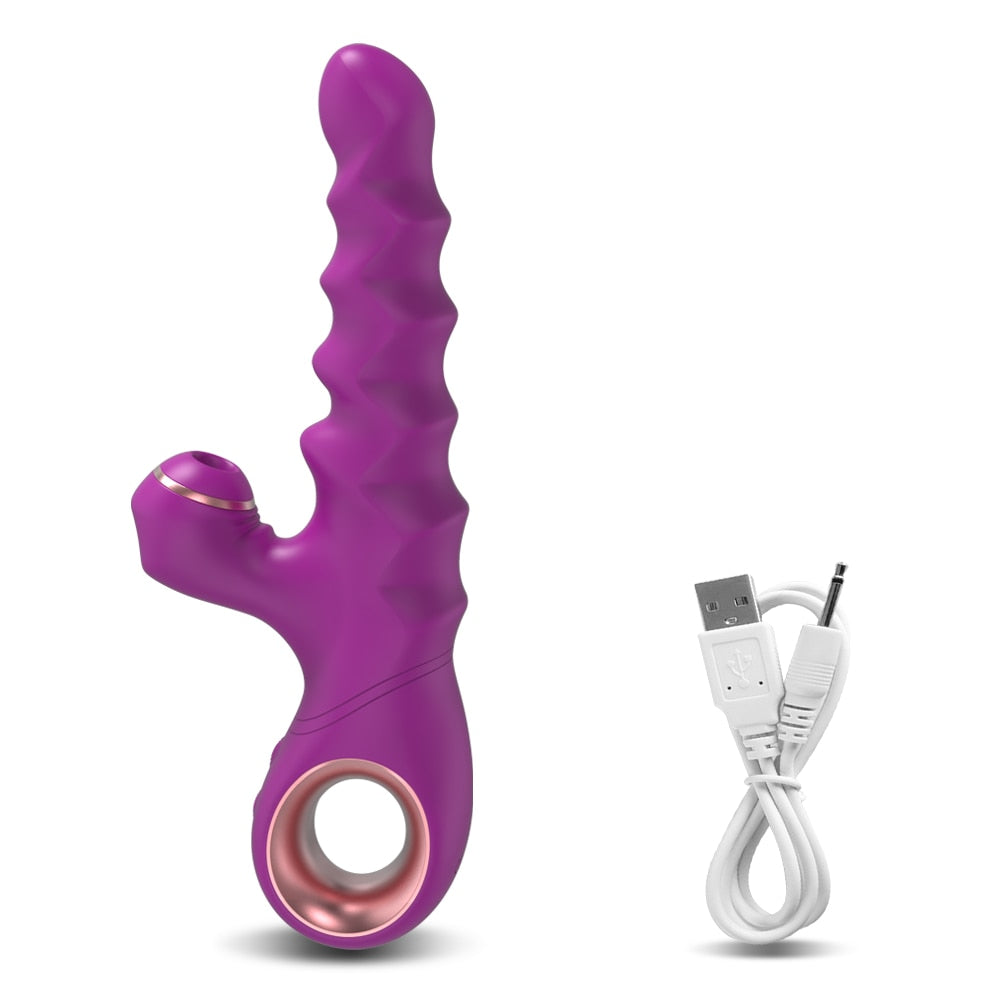 ON FIRE - Vibromasseur texturé chauffant 2 en 1