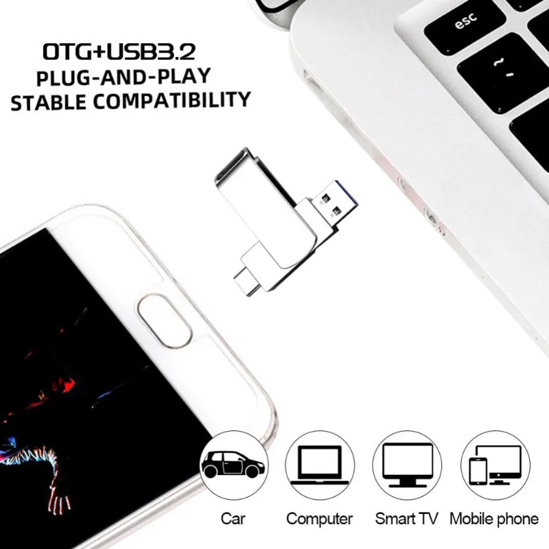 Clé USB 3.2 16TB + Adaptateur Type-C OFFERT