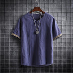 T-Shirt Coréen en Lin - Léger et Respirant