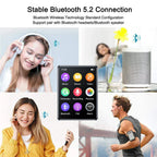 Mini lecteur MP3 Ecran tactile 2.4 Pouces Bluetooth - Radio FM et Dictaphone intégrés
