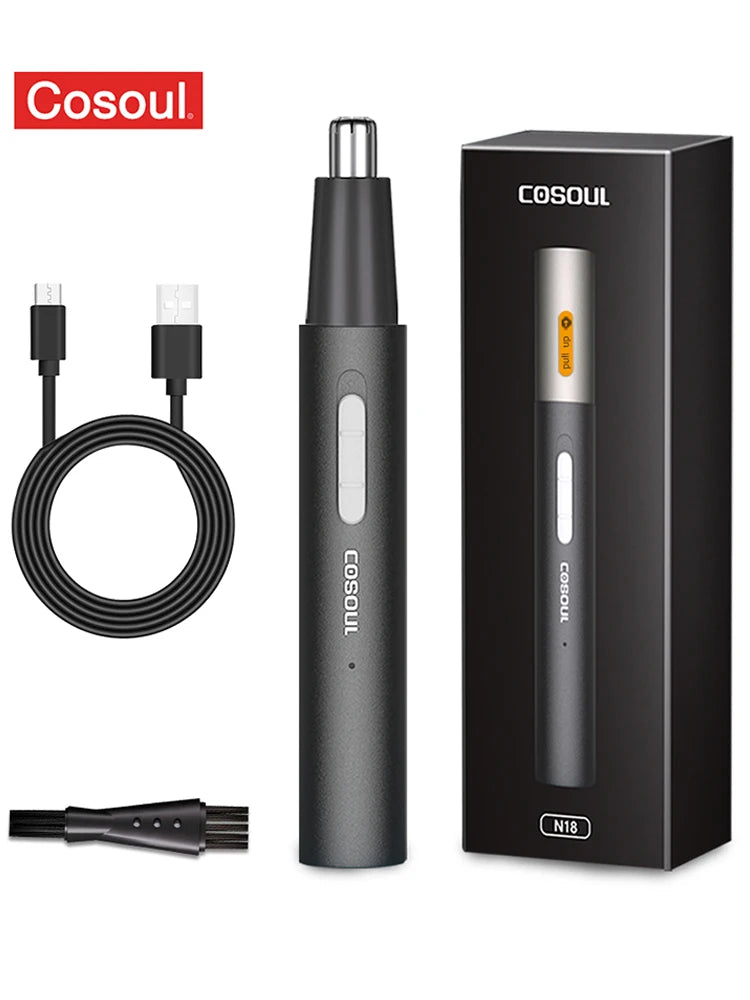 Tondeuse Nez & Oreilles Électrique – Rechargeable & Étanche - 2 Têtes OFFERTES
