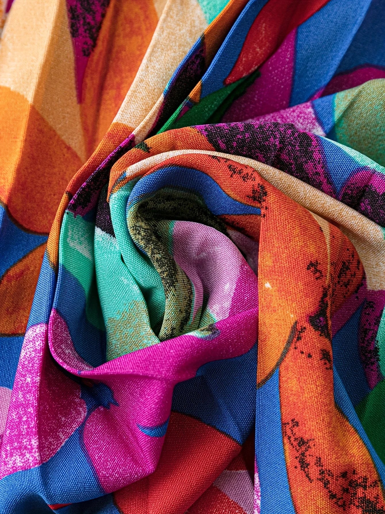 Jupe Longue Taille Haute Plissé à Motif Florale Printannier