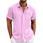 Chemise à Manches Courtes Détails Carreaux
