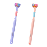 2x Brosses à dents à 3 têtes 360° - Poils souples