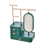 Boîte à bijoux présentoir avec miroir intégré