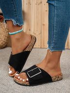 Mules femme décontractées à enfiler — grande boucle