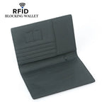 Porte-Passeport RFID en Cuir Véritable & Bande Élastique – Rangements Cartes, Billets, Stylo et Cartes SIM