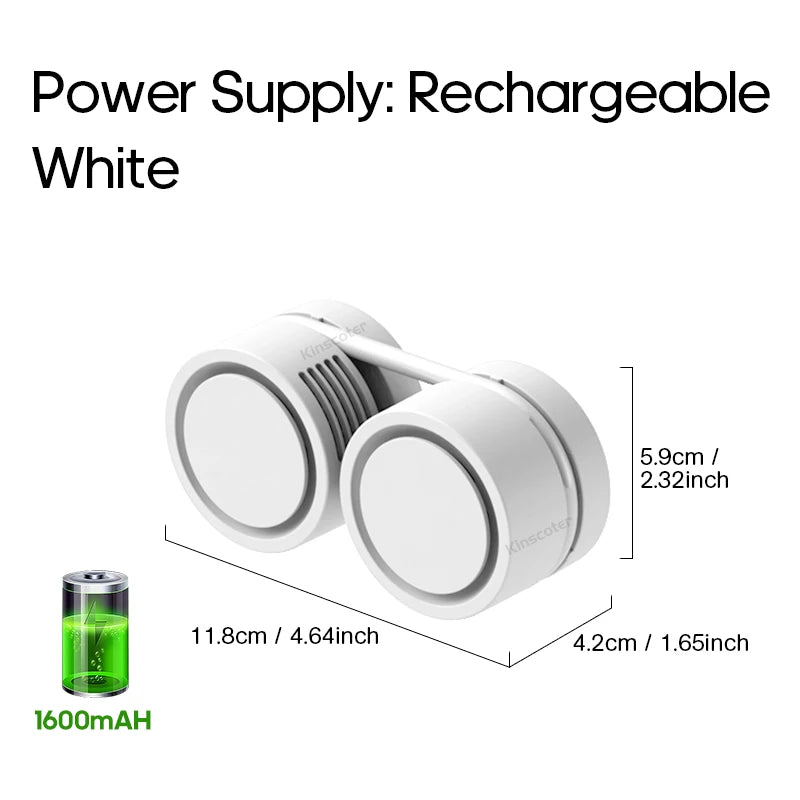 Ventilateur de Cou Silencieux Rechargeable 1600mAh - Ultra léger