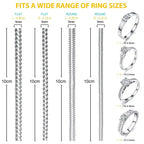 8PCS Réducteur en Silicone de taille de bague