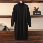 Pull Robe longue ample à col roulé pour femme
