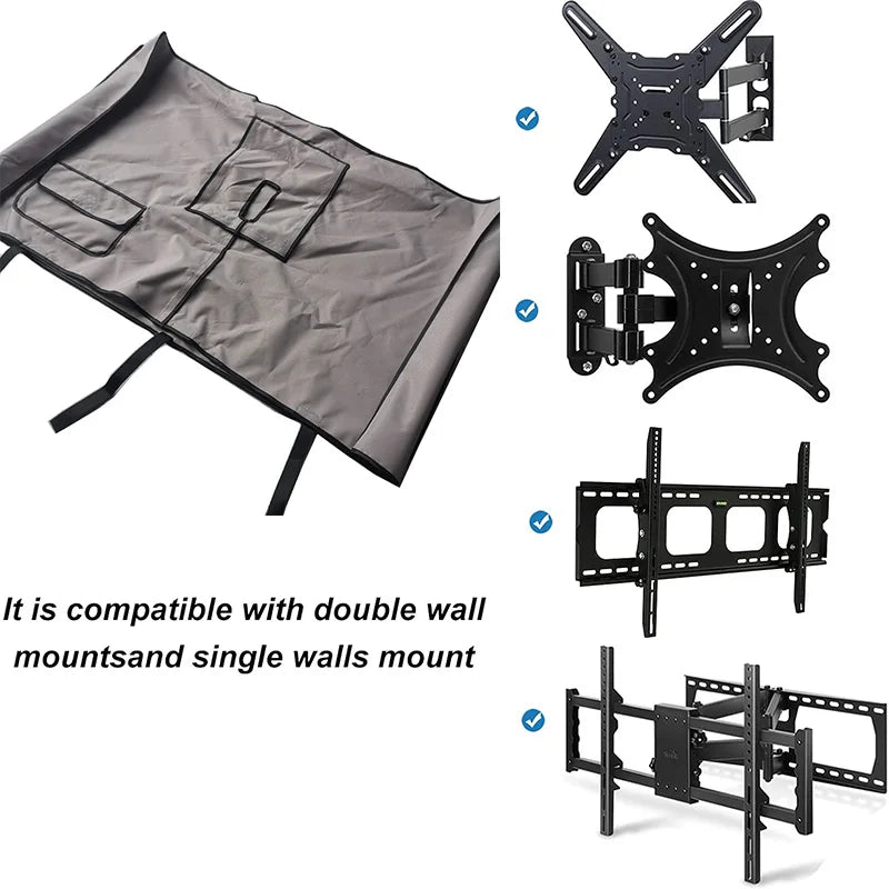 Housse de Protection TV Extérieure Imperméable 22 à 85 Pouces – Anti-Poussière et Intempéries