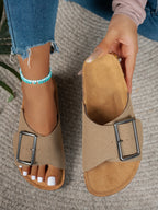 Mules femme décontractées à enfiler — grande boucle