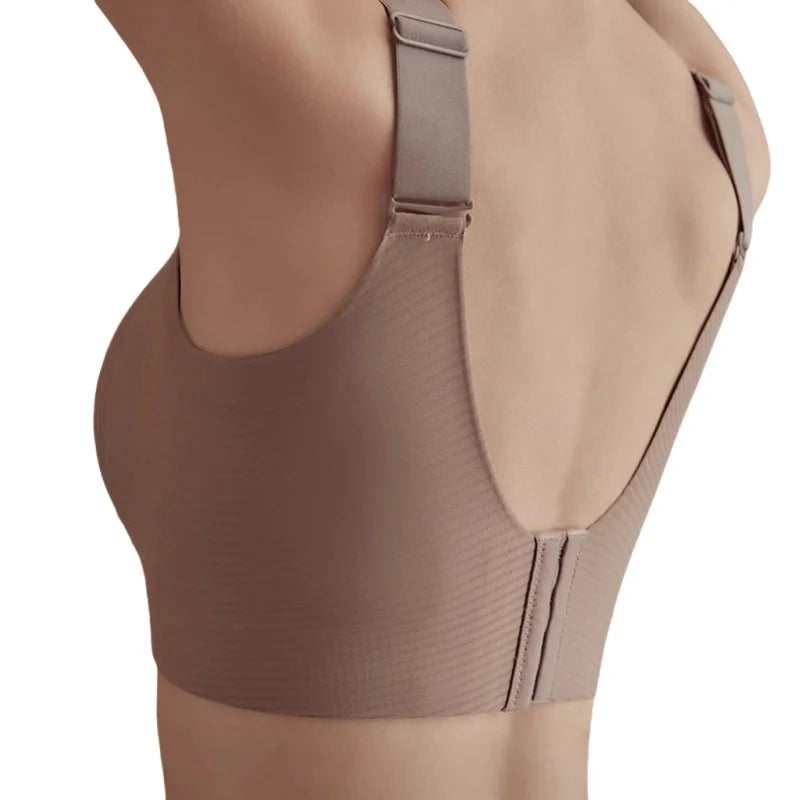 Soutien-Gorge Push-Up Sans Armatures – Brassière Confort à Bretelles Larges et Col V
