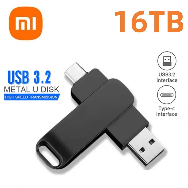 Clé USB 3.2 16TB + Adaptateur Type-C OFFERT