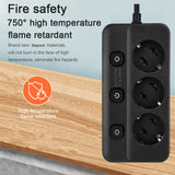 Multiprise 2500W Anti-Surchauffe à Interrupteurs - 3 ou 5 Prises