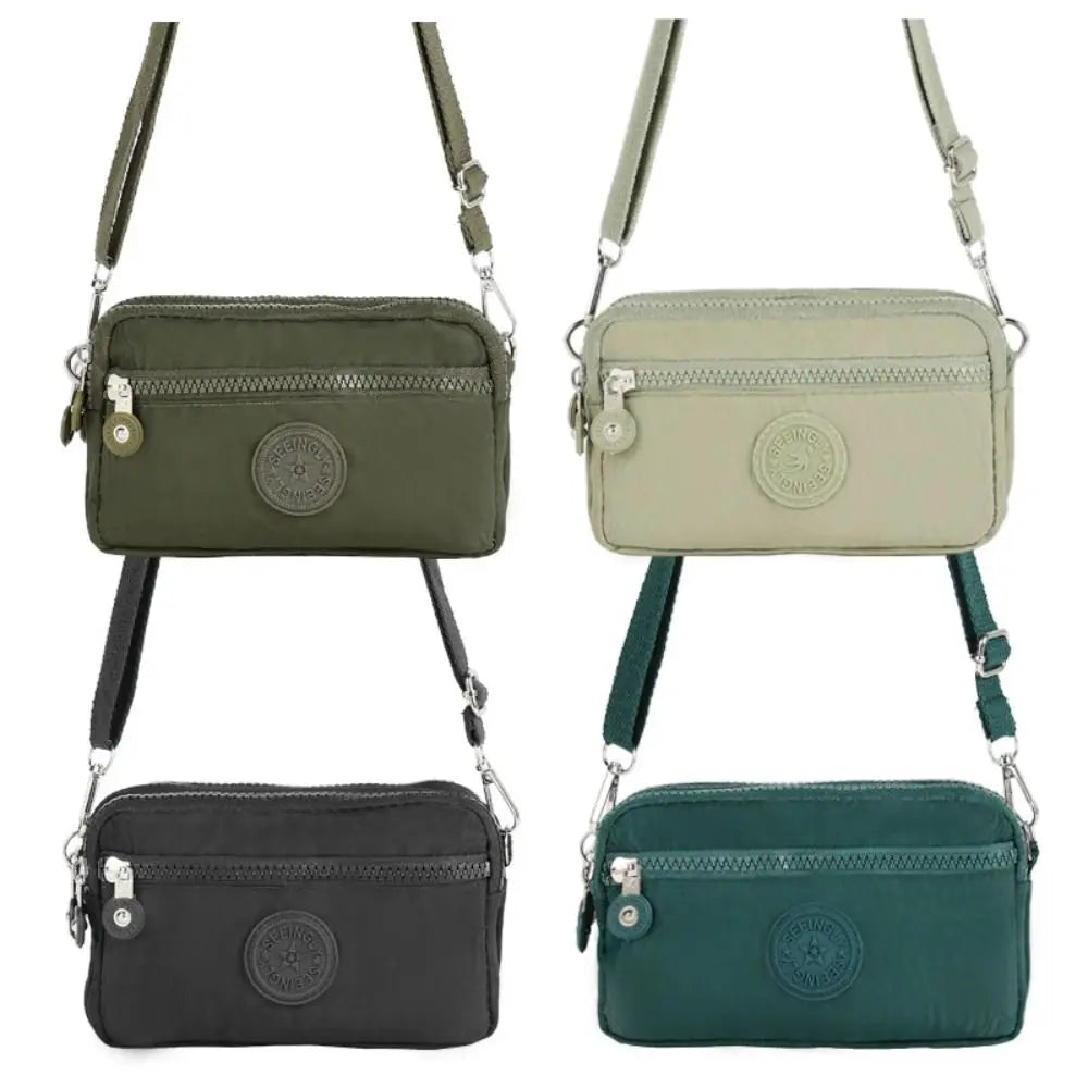Mini Sac Bandoulière Femme Grande Capacité – Sac Léger en Nylon avec Fermeture Éclair