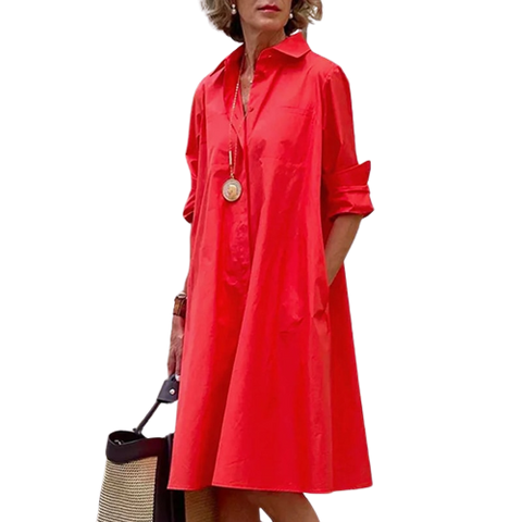 Robe chemise mi-longues avec poches - Collection 2023