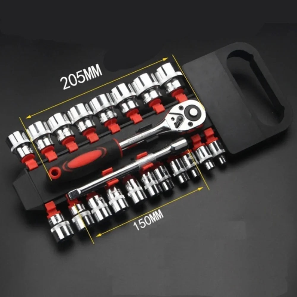 Coffret de 12 Clés à Douille – Kit de Réparation Multifonction pour Voiture, Moto & Vélo