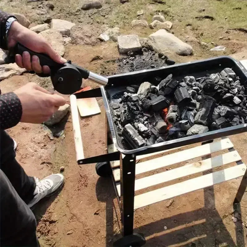 Souffleur d'Air à Manivelle pour Barbecue - Accélérateur de Braises