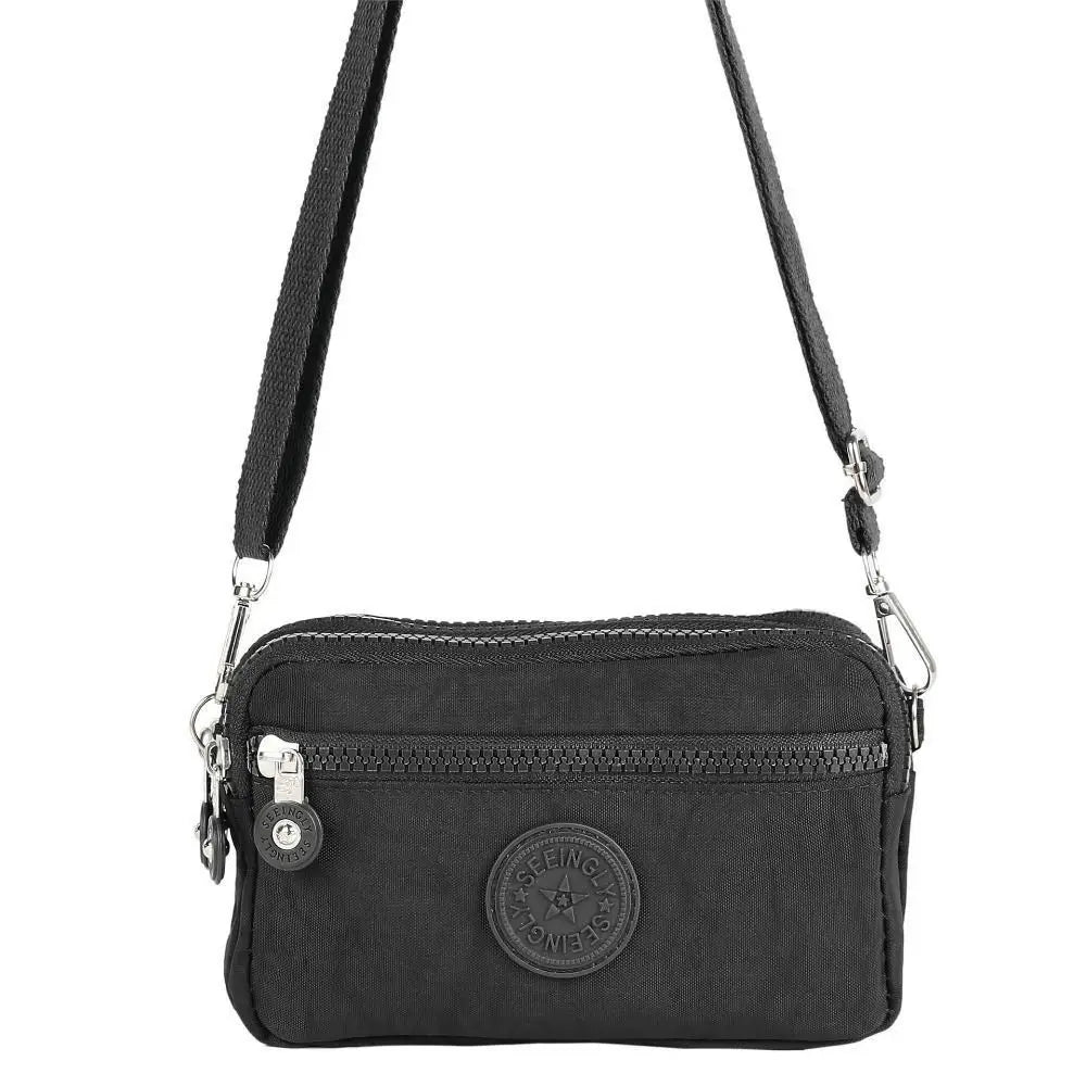 Mini Sac Bandoulière Femme Grande Capacité – Sac Léger en Nylon avec Fermeture Éclair
