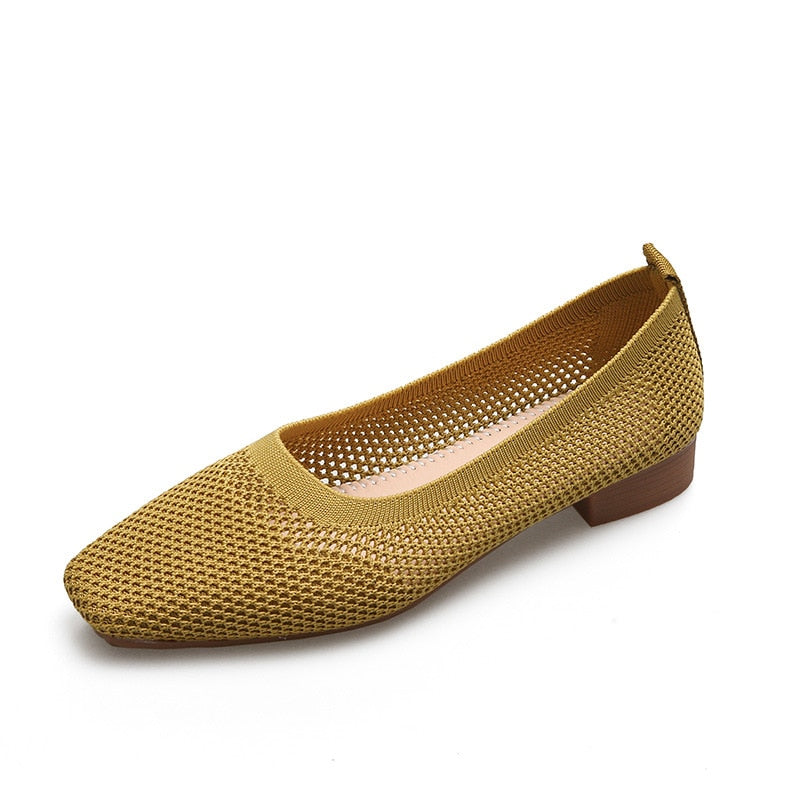 Ballerines bout carré en maille respirante - Collection 2023
