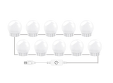 10x Applique LED pour miroir - 3 Modes