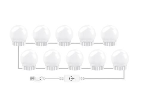 10x Applique LED pour miroir - 3 Modes