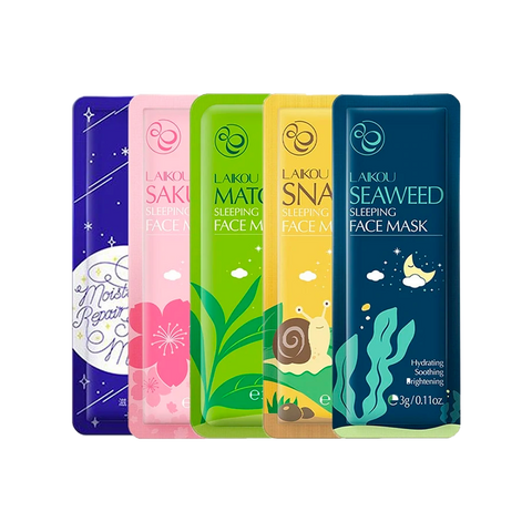 Lot de 5 Masques Hydratants de nuit visage