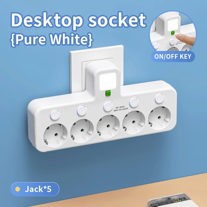 Multiprise Murale Compacte 4 Prises + USB-C